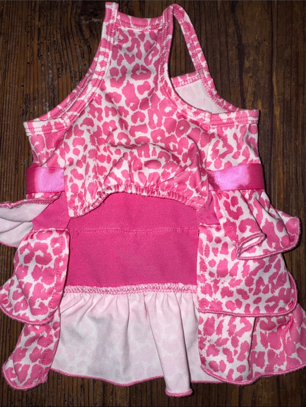 Pink Leopard Ruffle Dog Dress - Picture 5 of 6